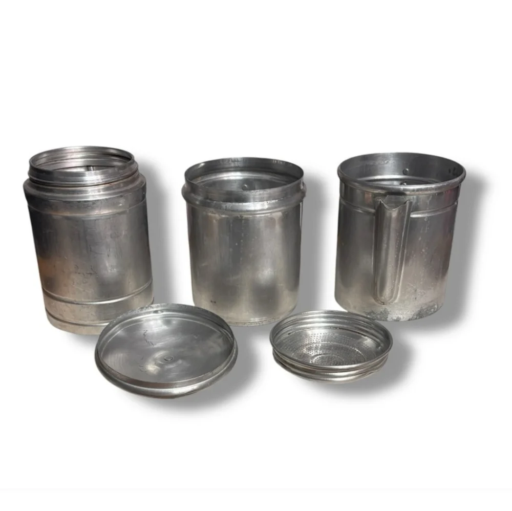 VINTAGE Aluminum Neapolitan Flip Coffee Pot